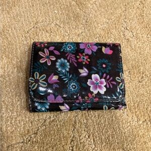 Floral Black Wallet